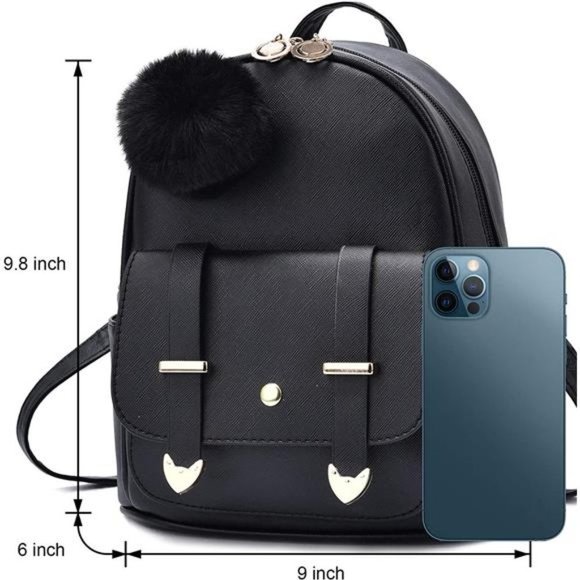 Fashion Backpack Mini Backpack Purse for Women White - Picture 3 of 6